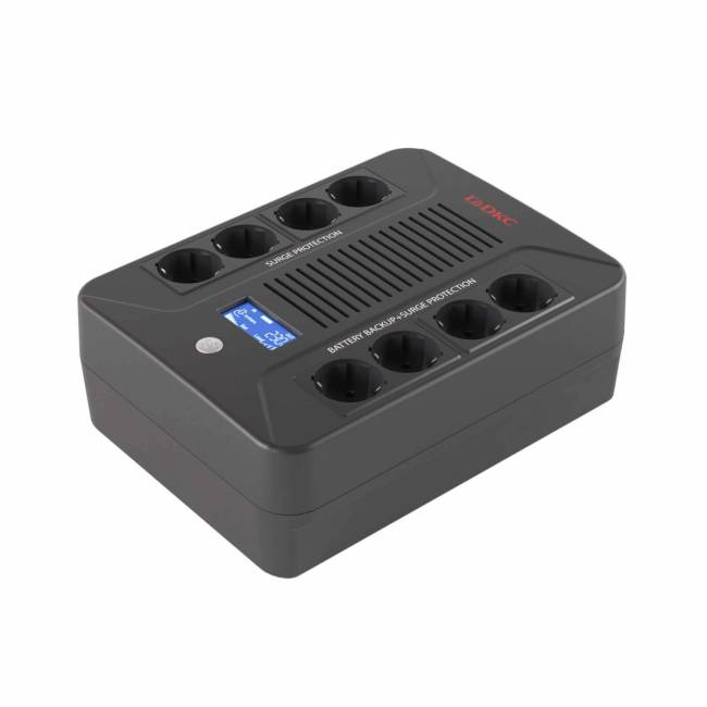 Линейно-интерактивный ИБП ДКС серии Info PDU, 1000 ВА/720 Вт, 1/1,8xSchuko, LCD, 1x9Aч DKC INFOPDU1000LCD — для бизнеса и офиса Линейно-интерактивный ИБП ДКС серии Info PDU, 1000 ВА/720 Вт, 1/1,8xSchuko, LCD, 1x9Aч DKC INFOPDU1000LCD — для бизнеса и офиса