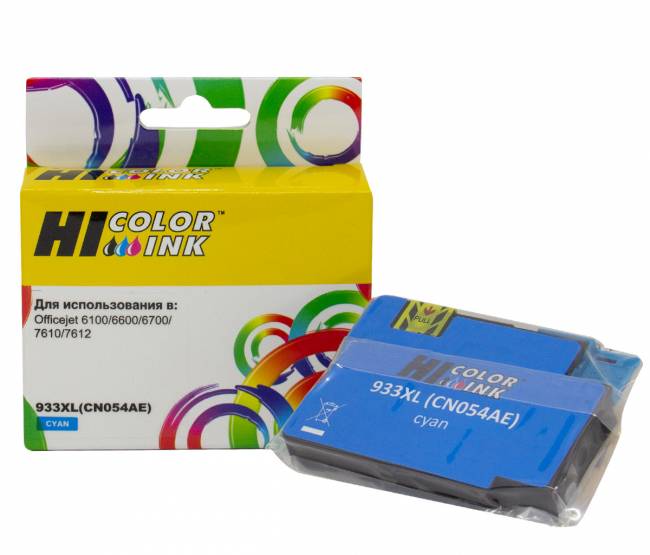 Картридж Hi-Black (HB-CN054AE) для HP Officejet 6100/6600/6700, №933XL, C — для бизнеса и офиса