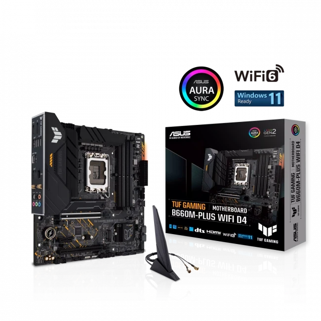 Материнская плата TUF GAMING B660M-PLUS WIFI D4 (90MB1930-M1EAY0) — для бизнеса и офиса