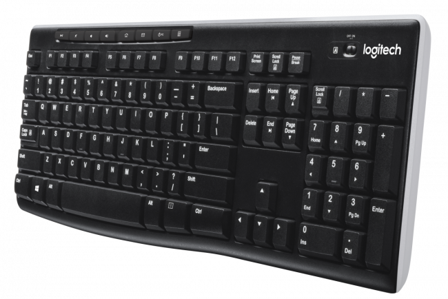 Клавиатура Logitech Wireless Keyboard K270 — для бизнеса и офиса Клавиатура Logitech Wireless Keyboard K270 — для бизнеса и офиса
