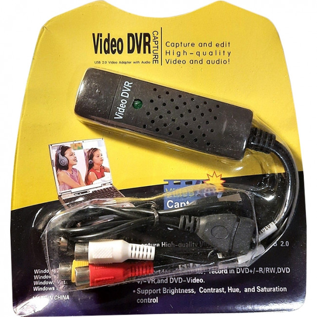 Устройство видеозахвата VCOM USD to DVR <DU501> Кабель-переходник VCOM USB 2.0 (m)/3 x RCA (m)/S-Video (m) - 0.09 м (DU501) — для бизнеса и офиса