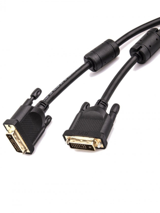 Кабель DVI (24+1) M/M  5m, 2 фильтра Aopen/Qust <ACG442GD-5M> VCOM DVI-D (m) - DVI-D (m) 5м — для бизнеса и офиса