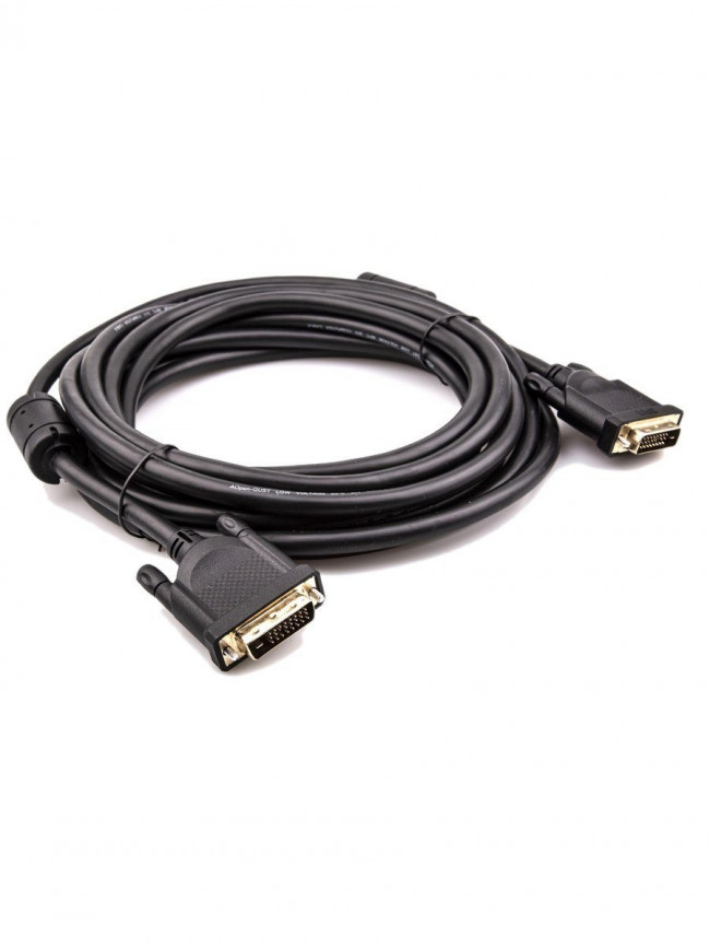 Кабель DVI (24+1) M/M  5m, 2 фильтра Aopen/Qust <ACG442GD-5M> VCOM DVI-D (m) - DVI-D (m) 5м — для бизнеса и офиса