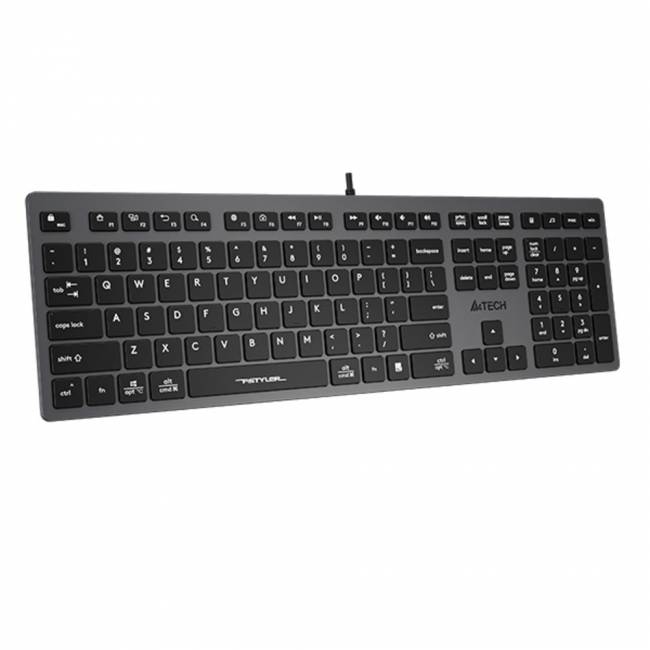 Клавиатура A4Tech Fstyler FX50 серый USB slim Multimedia (FX50 GREY) A4Tech FX50 GREY — для бизнеса и офиса