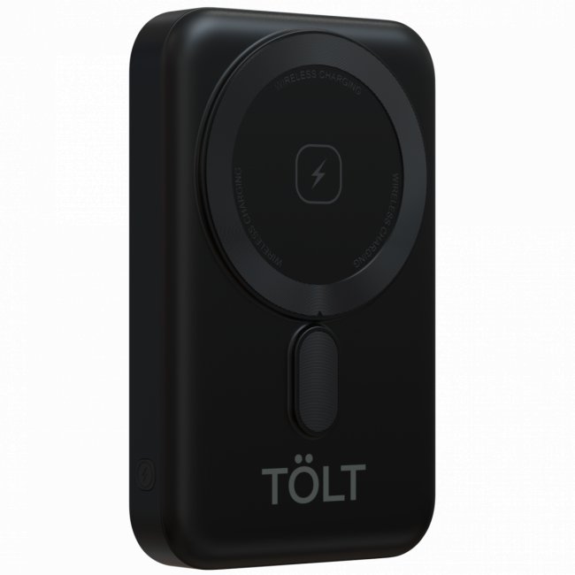 Портативный аккумулятор  TOLT Seg KW101 Black, 10000mAh, 22,5W, fast charging and PD, wireless, magnetic, black, CCC TÖLT KW101 Black — для бизнеса и офиса