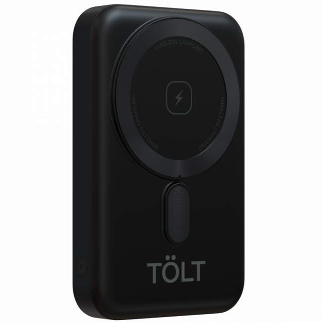 Портативный аккумулятор  TOLT Seg KW101 Black, 10000mAh, 22,5W, fast charging and PD, wireless, magnetic, black, CCC TÖLT KW101 Black — для бизнеса и офиса