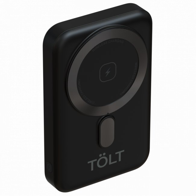 Портативный аккумулятор  TOLT Seg KW101 Black, 10000mAh, 22,5W, fast charging and PD, wireless, magnetic, black, CCC TÖLT KW101 Black — для бизнеса и офиса