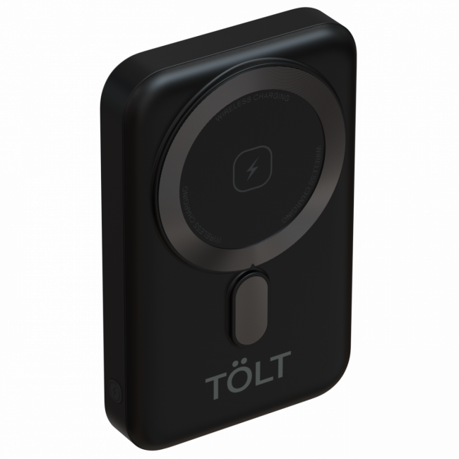 Портативный аккумулятор  TOLT Seg KW101 Black, 10000mAh, 22,5W, fast charging and PD, wireless, magnetic, black, CCC TÖLT KW101 Black — для бизнеса и офиса