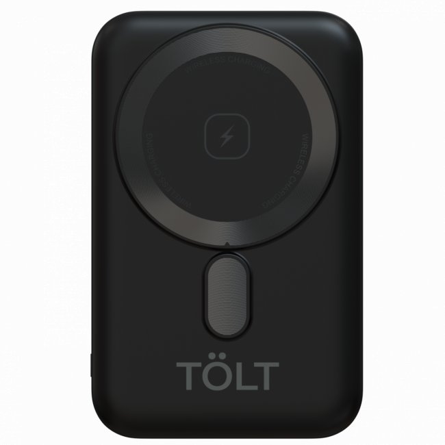 Портативный аккумулятор  TOLT Seg KW101 Black, 10000mAh, 22,5W, fast charging and PD, wireless, magnetic, black, CCC TÖLT KW101 Black — для бизнеса и офиса