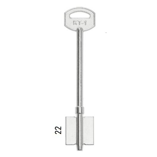 Заготовка дверного ключа КТ-1 KT1D 115*22*22,3 мм — для бизнеса и офиса