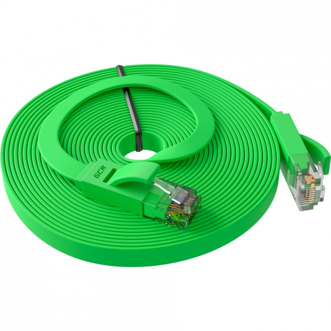GCR Патч-корд PROF плоский прямой 7.5m, UTP медь кат.6, зеленый, 30 AWG, GCR-LNC625-7.5m, ethernet high speed 10 Гбит/с, RJ45, T568B Greenconnect GCR-LNC625-7.5m — для бизнеса и офиса GCR Патч-корд PROF плоский прямой 7.5m, UTP медь кат.6, зеленый, 30 AWG, GCR-LNC625-7.5m, ethernet high speed 10 Гбит/с, RJ45, T568B Greenconnect GCR-LNC625-7.5m — для бизнеса и офиса
