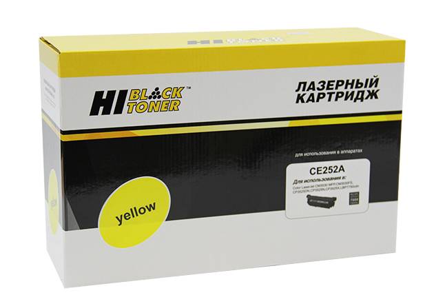 Картридж Hi-Black (HB-CE252A) для HP CLJ CP3525/CM3530, Восстановленный, Y, 7K — для бизнеса и офиса