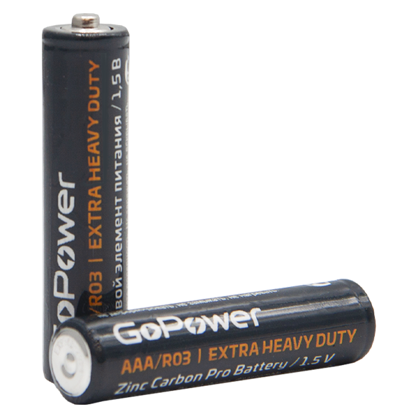 Батарейка GoPower R03 AAA Shrink 4 Heavy Duty 1.5V (4/60/1200) (60 шт.) Батарейка GoPower R03 AAA (00-00015593) Батарейка GoPower R03 AAA Shrink 4 Heavy Duty 1.5V (4/60/1200) (60 шт.) Батарейка GoPower R03 AAA (00-00015593)