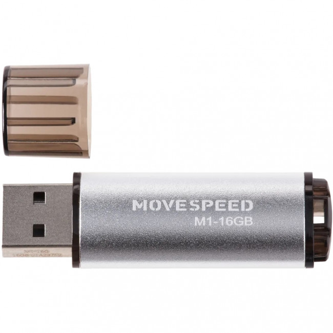 USB2.0 16GB Move Speed M1 серебро Move Speed 16GB M1 (M1-16G) — для бизнеса и офиса