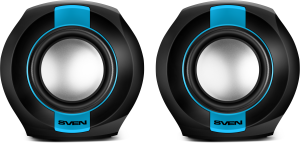 SVEN 150, чёрный-синий, USB, акустическая система 2.0, мощность 2x2,5 Вт(RMS) SVEN 150 SVEN 150, чёрный-синий, USB, акустическая система 2.0, мощность 2x2,5 Вт(RMS) SVEN 150