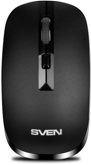 Беспроводная мышь SVEN RX-260W чёрная (2,4 GHz, 3+1кл. 800/1200/1600DPI, блист.) Sven RX-260W