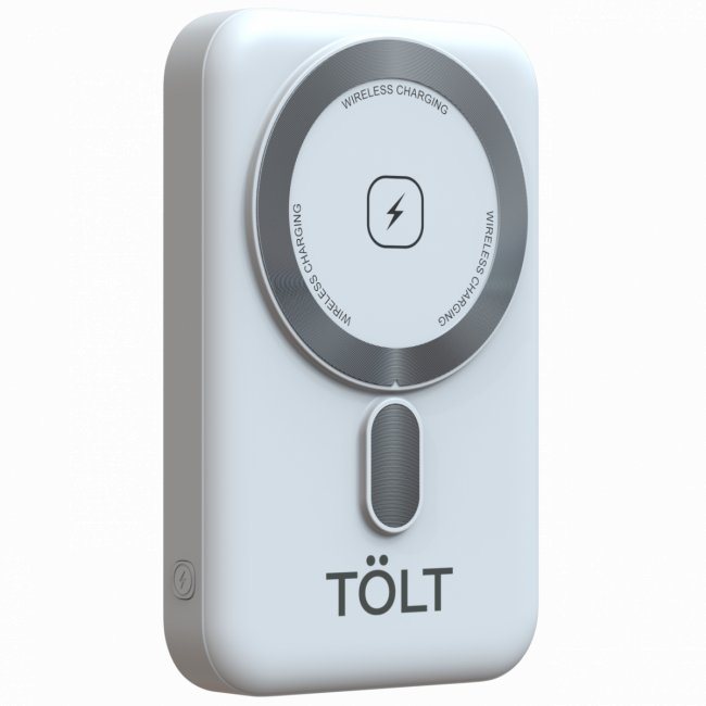 Портативный аккумулятор TOLT Seg KW109 White, 10000mAh, 22,5W, fast charging and PD, wireless, magnetic, white, CCC TÖLT KW109 White — для бизнеса и офиса Портативный аккумулятор TOLT Seg KW109 White, 10000mAh, 22,5W, fast charging and PD, wireless, magnetic, white, CCC TÖLT KW109 White — для бизнеса и офиса
