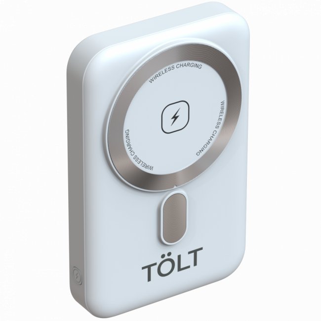 Портативный аккумулятор TOLT Seg KW109 White, 10000mAh, 22,5W, fast charging and PD, wireless, magnetic, white, CCC TÖLT KW109 White — для бизнеса и офиса Портативный аккумулятор TOLT Seg KW109 White, 10000mAh, 22,5W, fast charging and PD, wireless, magnetic, white, CCC TÖLT KW109 White — для бизнеса и офиса