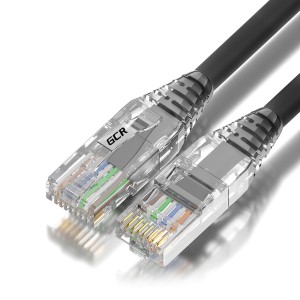 GCR Патч-корд 2.0m LSZH UTP кат.5e, черный, коннектор ABS, 24 AWG, ethernet high speed 1 Гбит/с, RJ45, T568B, GCR-52242 Greenconnect RJ45(m) - RJ45(m) Cat. 5e UTP  2м черный