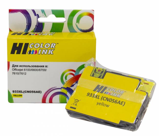 Картридж Hi-Black (HB-CN056AE) для HP Officejet 6100/6600/6700, №933XL, Y — для бизнеса и офиса
