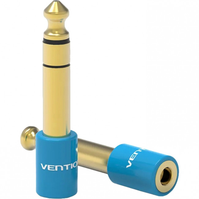 Переходник Vention Jack 3.5 mm F/6,5 mm M Переходник Vention mini Jack 3.5 mm F/Jack 6.5 mm M (VAB-S01-L)
