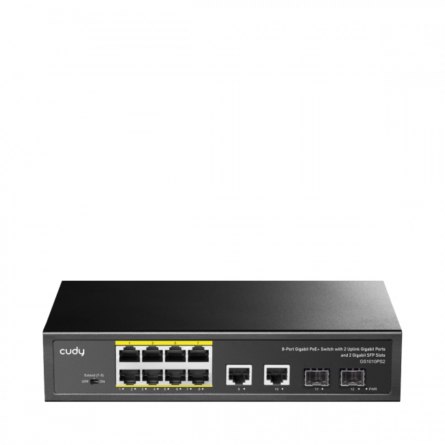 Коммутатор Cudy GS1010PS2 — для бизнеса и офиса Коммутатор Cudy GS1010PS2 — для бизнеса и офиса