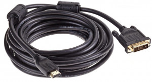 Кабель HDMI AM/DVI(24+1)M, 7.5м, CU, 1080P@60Hz, 2F, VCOM <CG484G-7.5M> VCOM HDMI (m) - DVI-D (m)