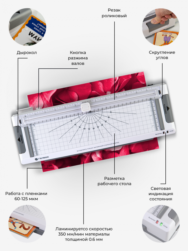 Ламинатор многофункциональный ГЕЛЕОС ЛМ A4 Мульти Гелеос ЛМА4М