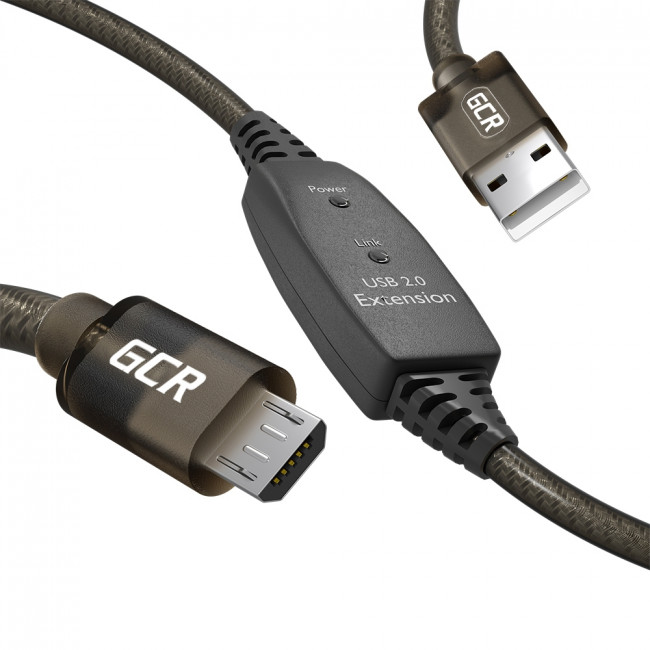 GCR Кабель активный 10.0m USB 2.0, AM/microB, черно-прозрачный, с усилителем сигнала, разъём для доп.питания, 28/24 AWG, GCR-53813 Кабель Greenconnect 10 м (GCR-53813) GCR Кабель активный 10.0m USB 2.0, AM/microB, черно-прозрачный, с усилителем сигнала, разъём для доп.питания, 28/24 AWG, GCR-53813 Кабель Greenconnect 10 м (GCR-53813)