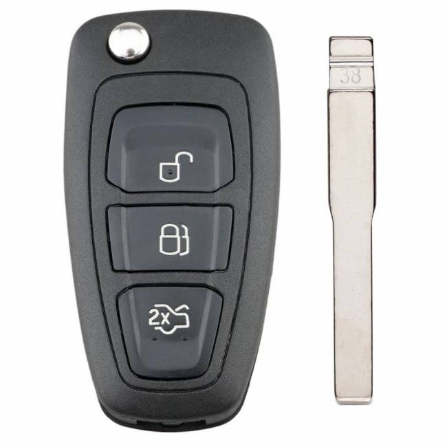 Корпус выкидного ключа FORD 3 кнопки FO-24 HU101 — для бизнеса и офиса Корпус выкидного ключа FORD 3 кнопки FO-24 HU101 — для бизнеса и офиса