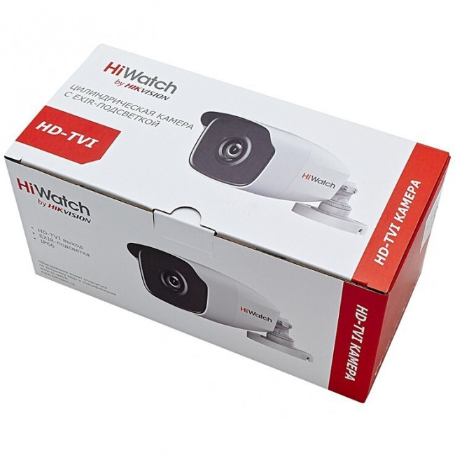 2Мп уличная цилиндрическая HD-TVI камера с EXIR-подсветкой до 40м Видеокамера IP уличная цилиндрическая 2Мп HiWatch DS-T220 (6 mm) — для бизнеса и офиса