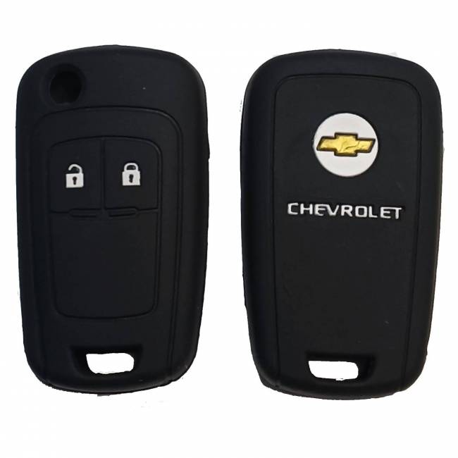 Чехол силиконовый выкидного ключа CHEVROLET 2 кнопки (с лого) — для бизнеса и офиса