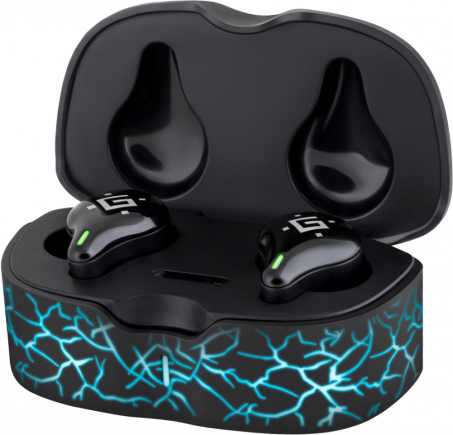 Defender Беспроводная гарнитура CyberDots 250 черный, игровые TWS, Bluetooth Defender 63250 — для бизнеса и офиса