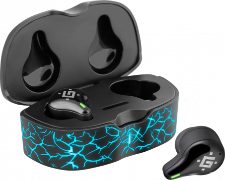 Defender Беспроводная гарнитура CyberDots 250 черный, игровые TWS, Bluetooth Defender 63250 — для бизнеса и офиса