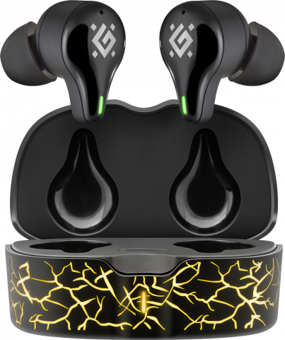 Defender Беспроводная гарнитура CyberDots 250 черный, игровые TWS, Bluetooth Defender 63250 — для бизнеса и офиса