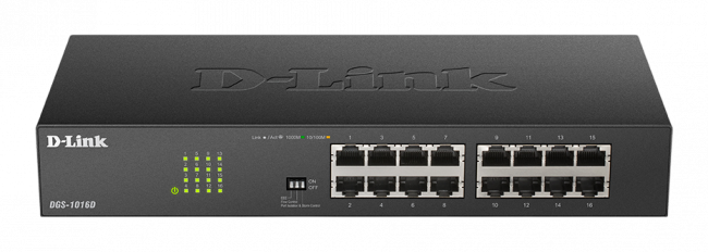 Коммутатор D-Link DGS-1016D/J1A — для бизнеса и офиса