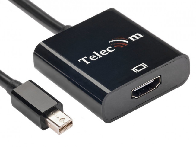 Кабель-переходник Mini DisplayPort (M) -> HDMI (F), 4K@60Hz, Telecom (TA6056) VCOM Mini DisplayPort (m) - HDMI (f) — для бизнеса и офиса