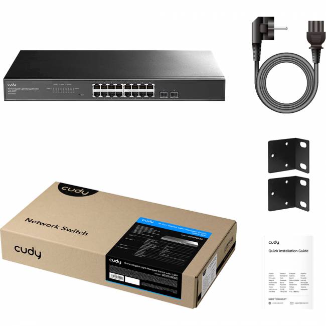 Коммутатор Cudy GS1016ES2 — для бизнеса и офиса