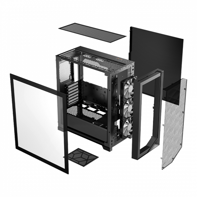 Корпус без блока питания PcCooler C3D510 BK ARGB — для бизнеса и офиса Корпус без блока питания PcCooler C3D510 BK ARGB — для бизнеса и офиса