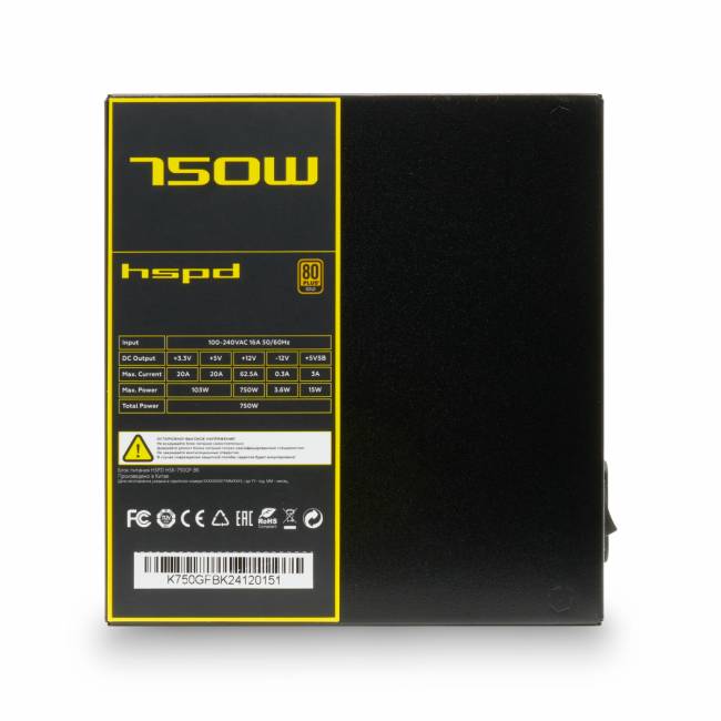 Блок питания HSPD HSK-750GF-BK — для бизнеса и офиса