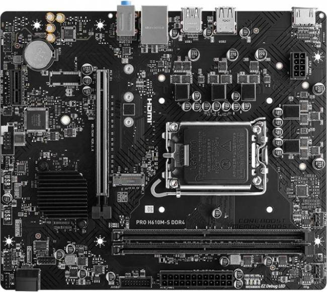 Материнская плата MSI PRO H610M-S DDR4 — для бизнеса и офиса