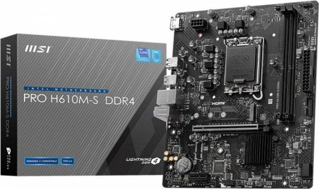 Материнская плата MSI PRO H610M-S DDR4 — для бизнеса и офиса