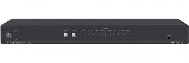 Усилитель-распределитель 1:10 HDMI; поддержка 4K60 4:4:4, HDMI 2.0 Kramer VM-10H2