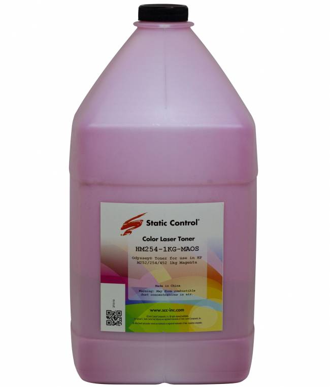 Тонер Static Control Универсальный для HP CLJ Pro M254, (Odyssey), M, 1 кг, флакон — для бизнеса и офиса