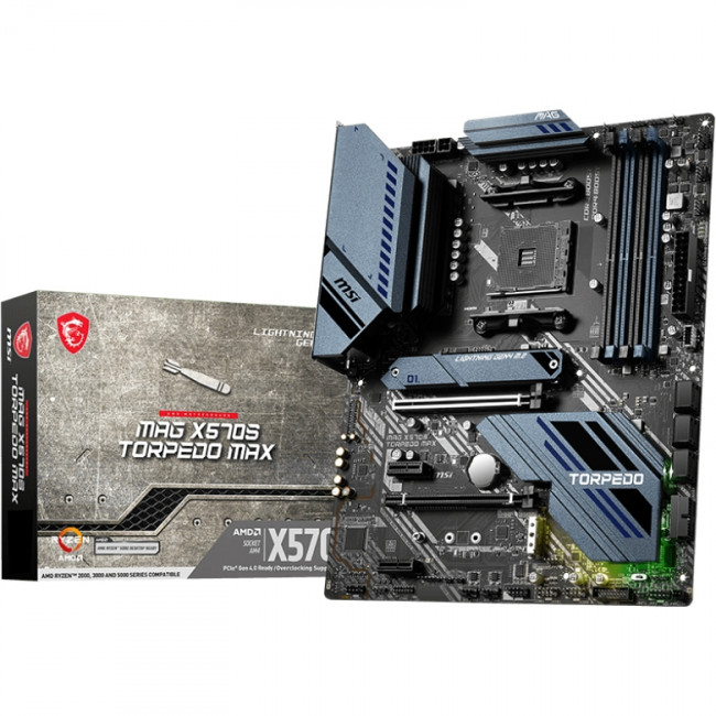 Материнская плата MSI MAG X570S TORPEDO MAX — для бизнеса и офиса Материнская плата MSI MAG X570S TORPEDO MAX — для бизнеса и офиса