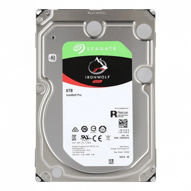 Жесткий диск HDD Seagate SATA3 6Tb IronWolf PRO ST6000NE000 — для бизнеса и офиса