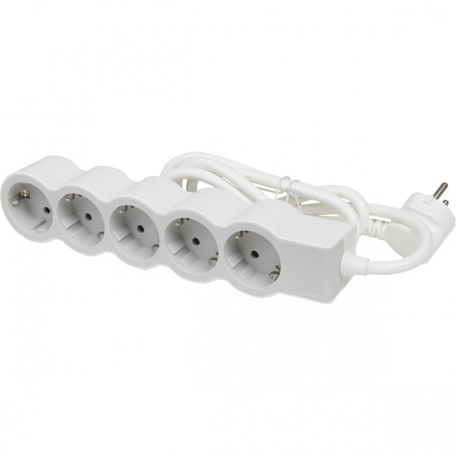 Удлинитель серии "Стандарт"  5 x 2К+З с кабелем 5 м., цвет: бело-серый Legrand 694571 — для бизнеса и офиса