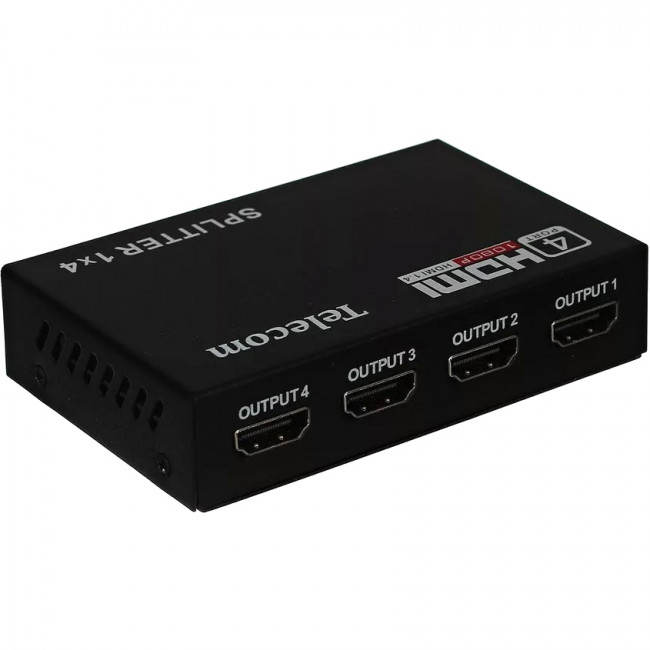 Разветвитель HDMI 1=>4 , каскадируемый , 1.4v+3D Telecom <TTS5020> Разветвитель Telecom HDMI F/4 x HDMI F (TTS5020) — для бизнеса и офиса