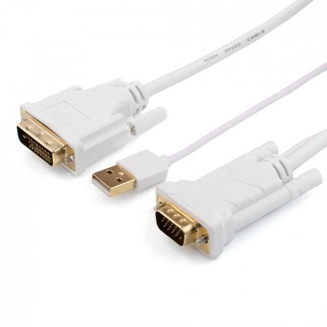 Кабель DVI-VGA 1.8 m (DVI-D с чипом, белый, в пакете) ATcom DVI-D (m) - VGA (m) 1.8 м — для бизнеса и офиса Кабель DVI-VGA 1.8 m (DVI-D с чипом, белый, в пакете) ATcom DVI-D (m) - VGA (m) 1.8 м — для бизнеса и офиса
