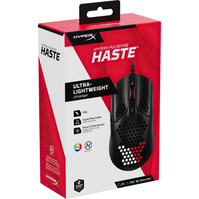 Манипулятор игровой мышь HyperX Haste HMSH1-A-BK/G (4P5P9AA) — для бизнеса и офиса